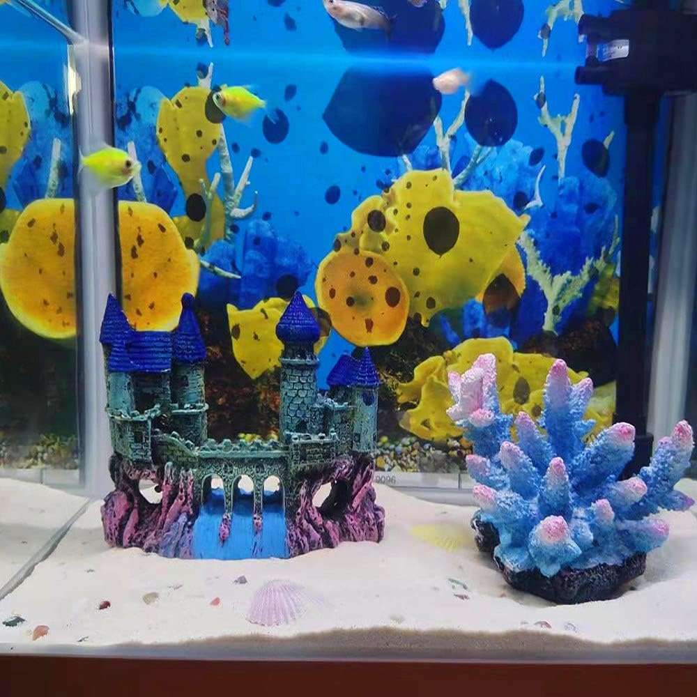 Aquarium Ornament - Resin Castle Decorations, Fish Tank Supplies Accessories, Eco-Friendly Fish Tank Castle Aquarium Ornament,Mythical Magic Castles