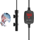 Super Mini Aquarium Heater 15W Alumina Ceramic Betta Heater Adjustable Submersible Fish Heater Small Fish Tank Heater Turtle Heater with Digital Display Thermostat, for 1-3 Gallon Tanks