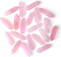 ZHIYUXI 20 Pcs Rose Quartz Crystals Crystal Points Gemstone Rose Quartz Crystal Tumbled Polished Energy Reiki Healing Stone Crystal Wand Wholesale Meditation Decor Gifts