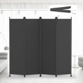 Kokorona 4 Panel Room Divider, 6FT Tall Folding Privacy Screen Wall Dividers, Portable Privacy Screen Freestanding Room Divider for Room Separation, Included - Cover Strips, Grey, 88''W x 71''H