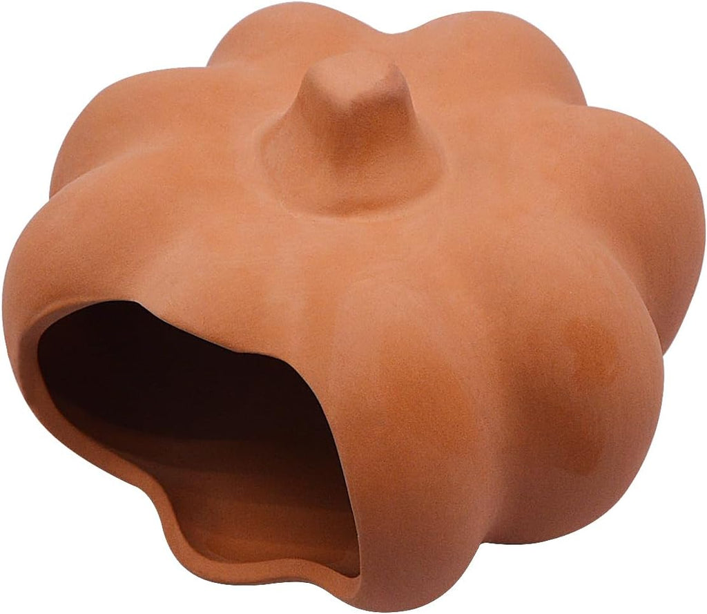 PENCK Betta Fish Tank Accessories Aquarium Decor Cute Ceramic Pumpkin Shaped Fish Tank Ornament Hideaway Cave Shrimp Fish Hideout for Aquarium