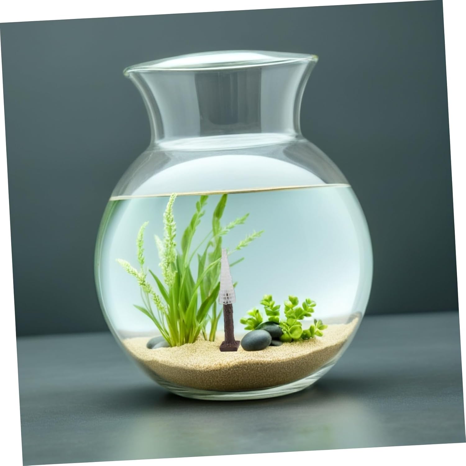 2pcs Christmas Moss Trees Aquarium Decoration Artificial Fish Tank Plants Low Maintenance Moss Tree Aquarium Centerpiece for Betta Fish and All Tank