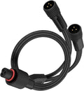 Y-Splitter Extension Cable for Govee Permanent Outdoor Lights Compatible with Govee H705A H705B H705C H706A H706B H706C,3 Pin Power Cord for Outdoor Deck Lights, (1 Female to 2 Male)