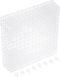 uxcell 4Pcs Aquarium Fish Tank Divider, 12x12 Inch Plastic Egg Crate Light Diffuser Grid Filter Bottom Partition Separator with Sucker Clips and Suction Cups for Aquarium, Clear