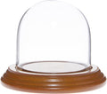 Plymor 3" x 3" Glass Display Dome Cloche (Oak Veneer Base)