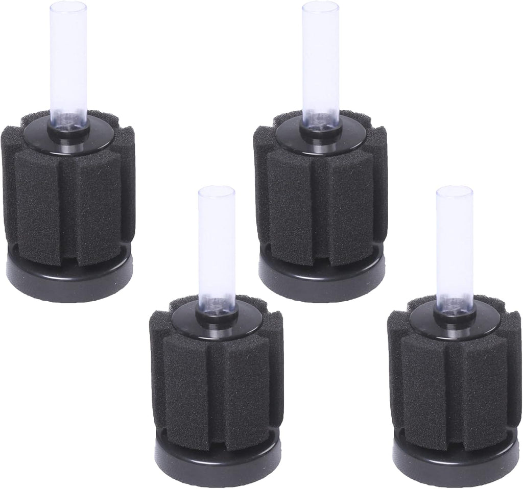 AQUANEAT Aquarium Sponge Filter Breeding Fry Betta Shrimp Nano Fish Tank 4pcs (Small up to 10Gal)