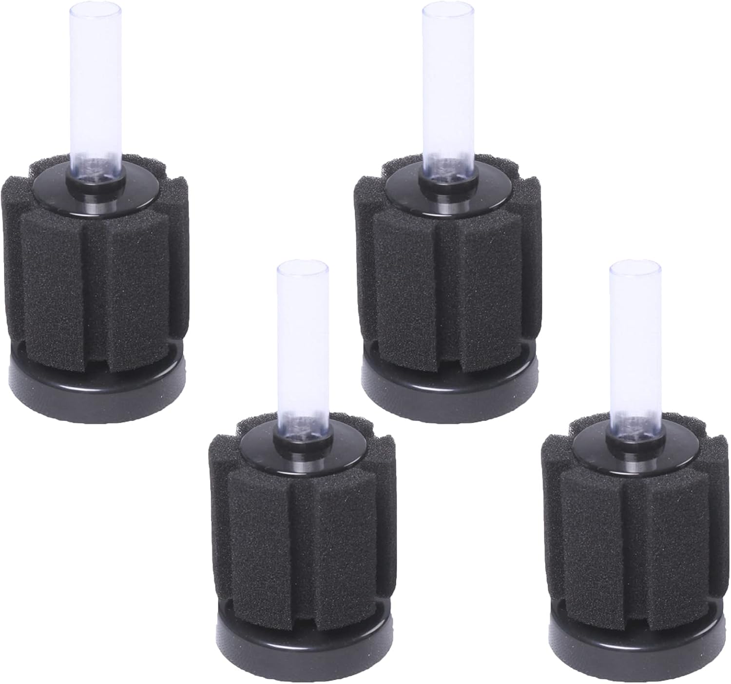 AQUANEAT Aquarium Sponge Filter Breeding Fry Betta Shrimp Nano Fish Tank 4pcs (Small up to 10Gal)