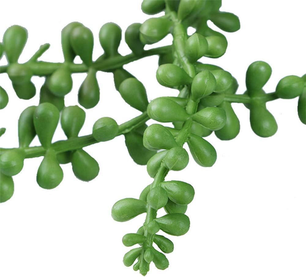 SzJias 6 Pcs String of Pearls Plant Artificial Hanging Succulents Plants for Home Garden Decor