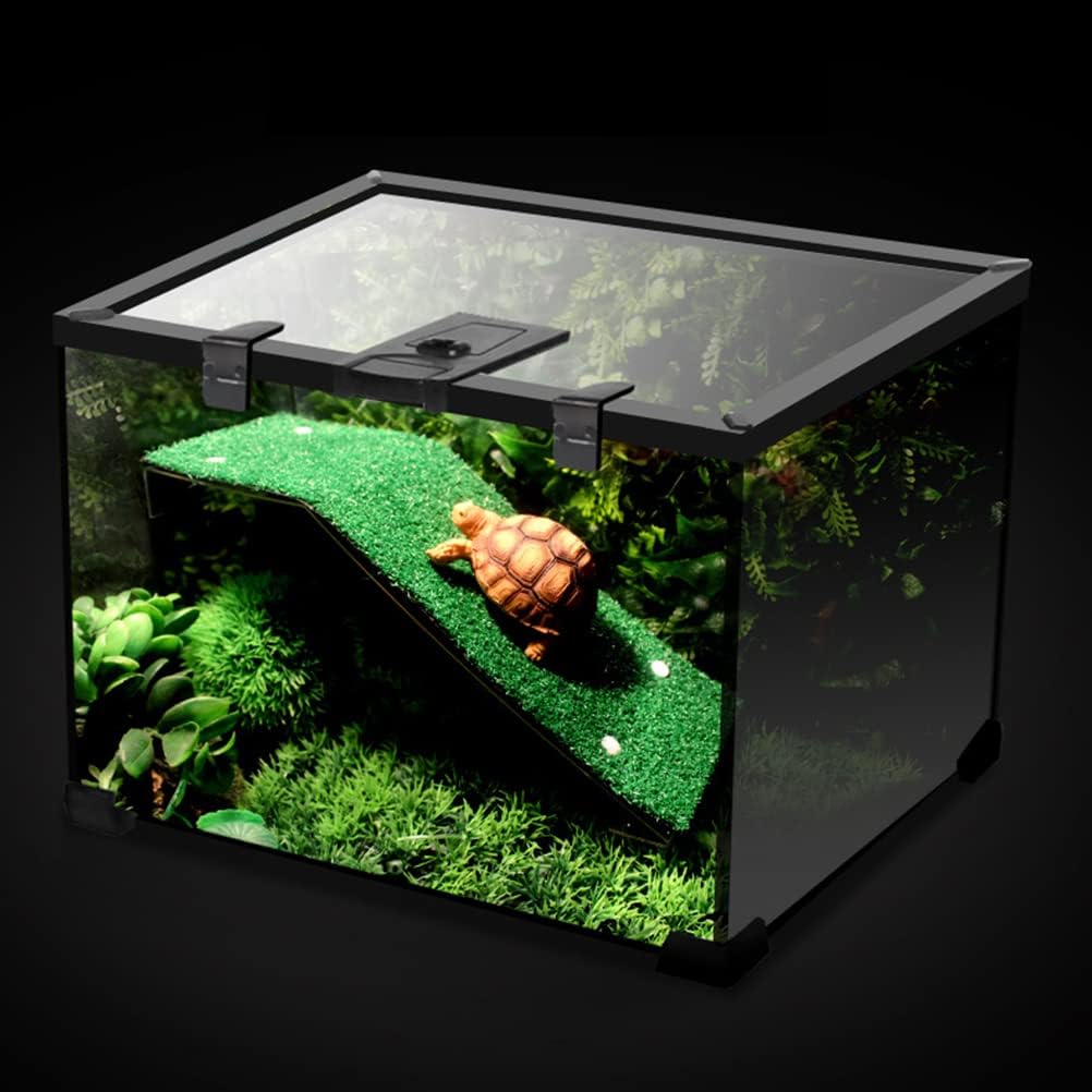 HIERYAN Turtle Basking Platform, Tortoise Ramp Reptile Tank Ladder Resting Terrace, Tortoise Ramp Reptile Ladder Resting Terrace Fish Tank Aquarium Turtle Dock Floating Décor (14" X 4.7" X 4")