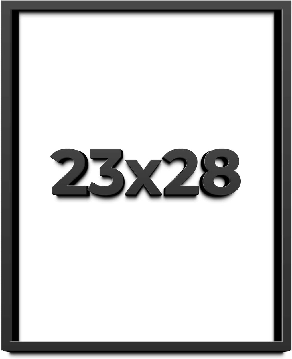 23x28 Shadow Box Frame Black | 1 Inch Deep Solid Wood Shadowbox Display Frame | UV Resistant Acrylic Plexiglass, Acid Free Backing, and Hanging Hardware | Dugan Picture Frame Style