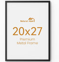 20x27 Aluminum Metal Picture Frame,Tempered Glass Black Large 20 x 27 Poster Frame for Puzzles Photos or Artwork to Wall Mount Horizontal or Vertical for Decor House,Office,Hotel