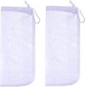 ALEGI Media Filter Bag Aquarium Extra Fine,Reusable 180 Micron Drawstring Mesh Filter Bags for Very Fine Resins Filter (10"*3.9" (6 Pack))