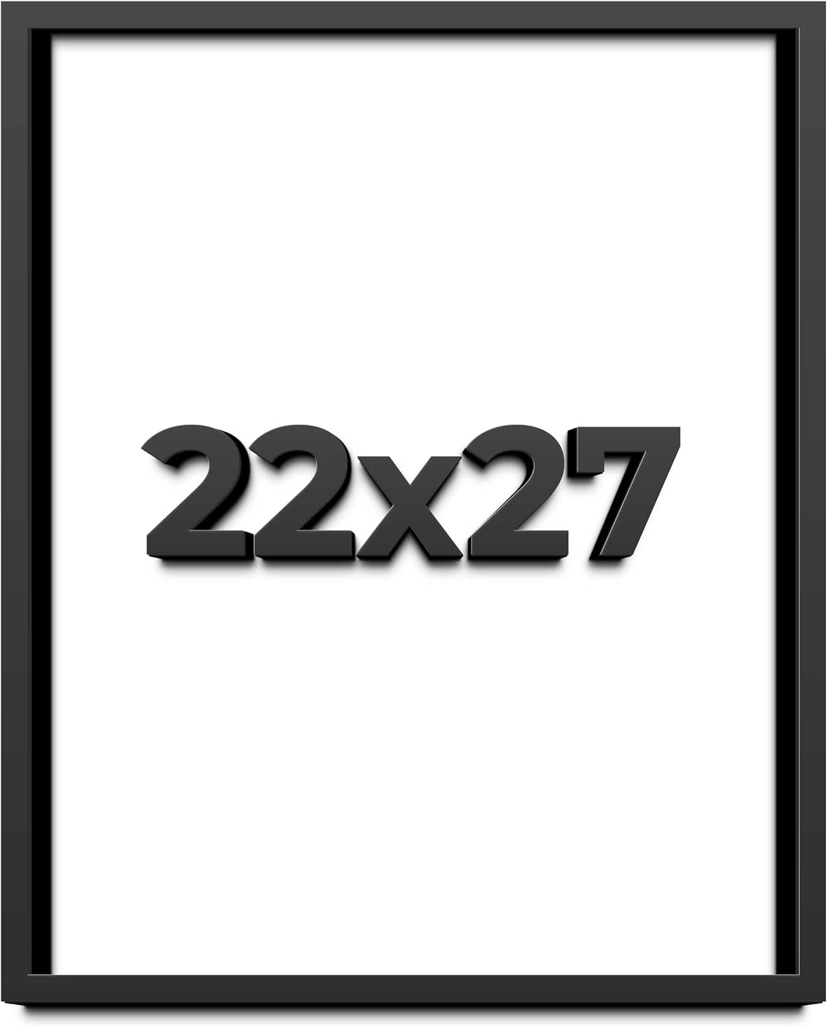 22x27 Shadow Box Frame Black | 1 Inch Deep Solid Wood Shadowbox Display Frame | UV Resistant Acrylic Plexiglass, Acid Free Backing, and Hanging Hardware | Dugan Picture Frame Style