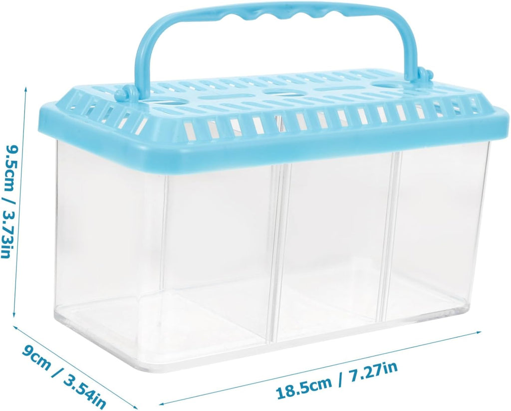 VOSAREA Transparent Fish Breeding Box with Compartment Dividers Fish Isolation Tank for Betta Shrimp Easy to Clean Portable Design Safe Material Increases Survival Rate