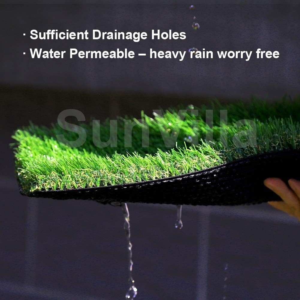 SunVilla 11'X17' Artificial Grass Realistic [Customized Sizes] Grass Height 1 3/8" Indoor/Outdoor Artificial Grass/Turf Many Sizes 11FTX17FT (187 Square FT)