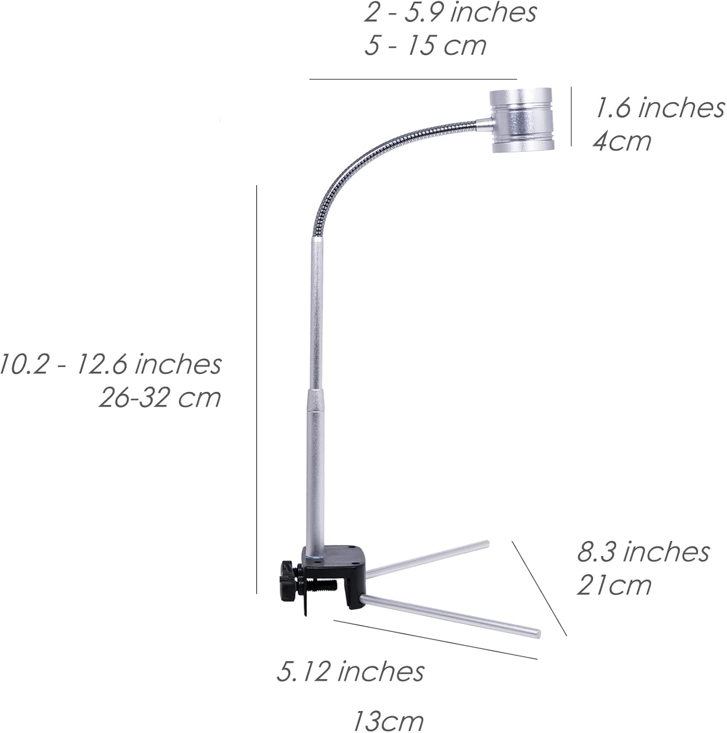 2 in 1 Full Spectrum Clip-On Aquarium Plant Grow Light, Freestanding Freshwater Fish Tank LED Light, 5Watts