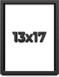 13x17 Shadow Box Frame Black | 1 Inch Deep Solid Wood Shadowbox Display Frame | UV Resistant Acrylic Plexiglass, Acid Free Backing, and Hanging Hardware | Dugan Picture Frame Style