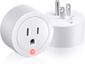 2 Pieces Thermostatically Controlled Outlet, On at 32°F/Off at 50 °F Thermostat Plug Outlet for Winter Chicken Water Coop Heater, Temperature Controllers for Bird Bath Deicer Outdoor