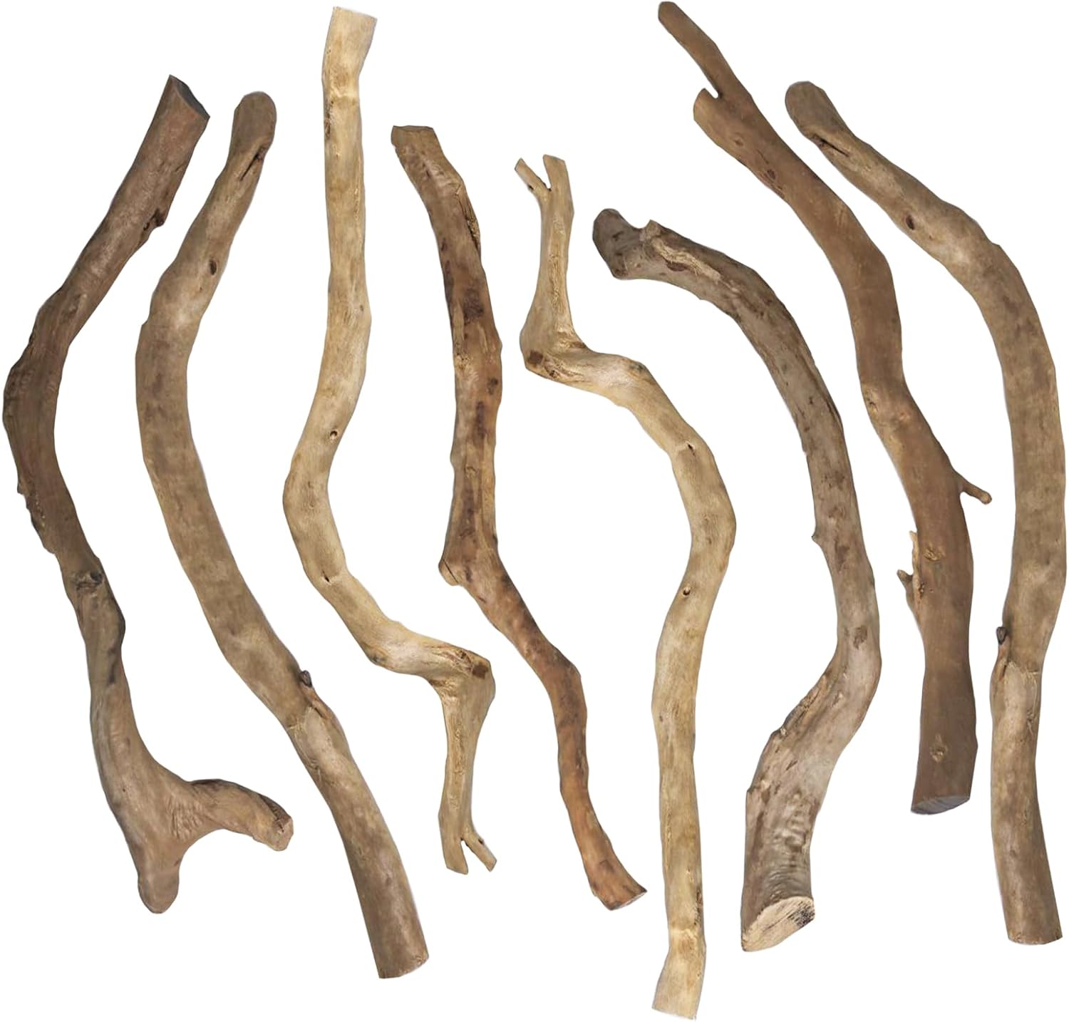 kathson Natural Driftwood for Aquarium, Red Moor Driftwood Mix 12''-16'' Long Driftwood for Decorations Aquarium Driftwood Assorted Shapes Natural Aquarium Decor Driftwood (500g, Coarse Branches)