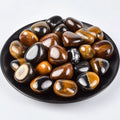 Tigers Eye Healing Crystal Stone Set - 24 Pieces, 0.6" Natural & Polished Stones for Healing, Meditation, Reiki, Chakra, Crafting & Decoration
