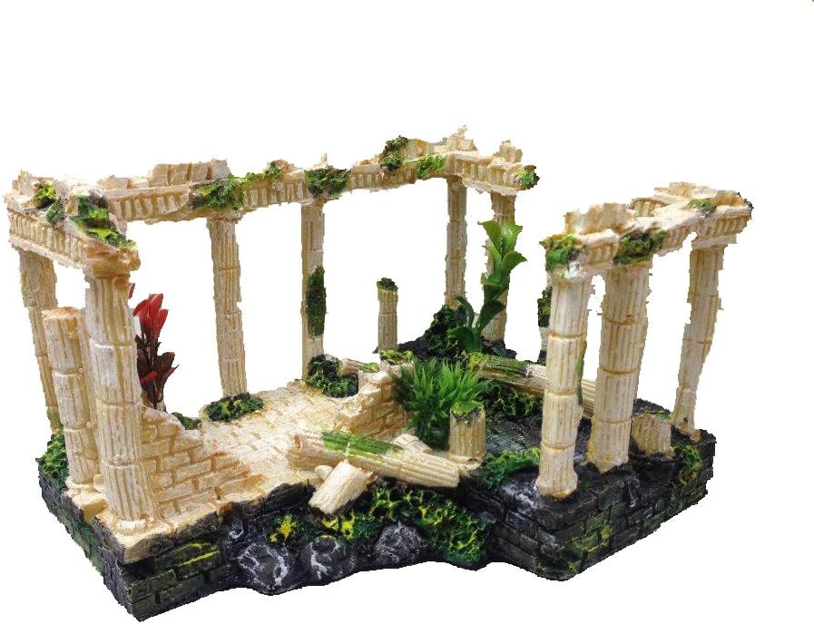 FixtureDisplays® Ancient Ruins Ornament for Aquarium Fish Tank Decoration Fragile-if Damaged Txt 630296419 0 for Replacement 12184 12184