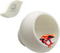 Magnetic Leaf Pod Hide, Glass-Mounted Shelter for Frogs & Reptiles (Pure White, Single)