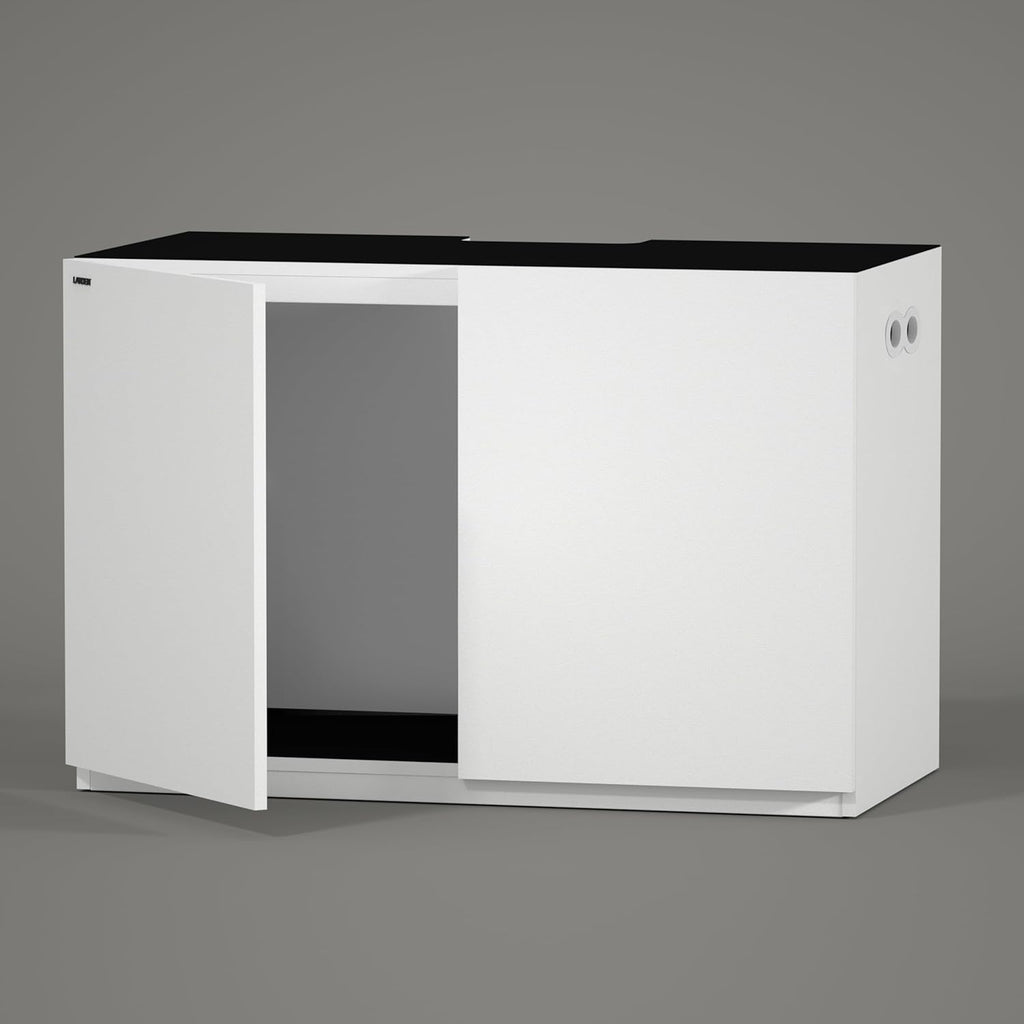 LANDEN Aquarium Wooden Stand and Cabinet for up to 105 Gal Tank, Fish Reptile Sea Salt WaterTank Stand, Nano Foam Leveling Mat Included, W47.2xD23.6xH31.5 in, Wooden Matte White Painted(Stand Only)