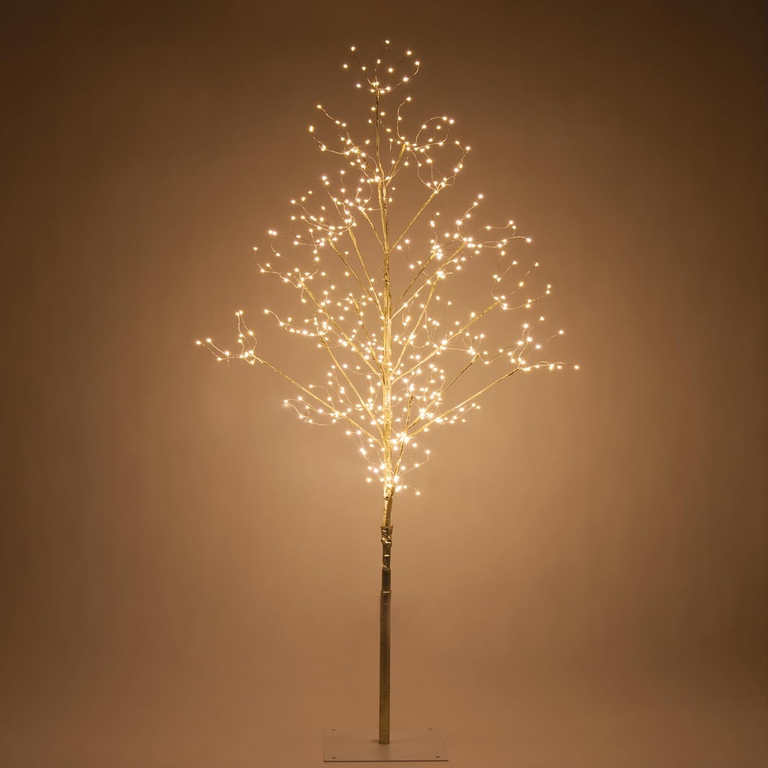 4 Ft Gold Fairy Light Tree Artificial Tree Bedrom Décor Gold Room Decor, 390 Warm White LED Lights