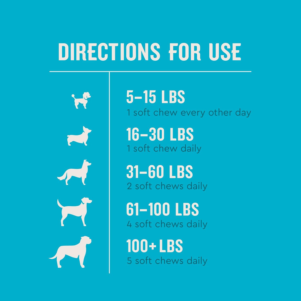 VetIQ Calming Support Supplement for Dogs, Calming Chews Help Manage Stress and Promote Relaxation, Anxiety Relief for Dogs, Made in The USA, 60 Count