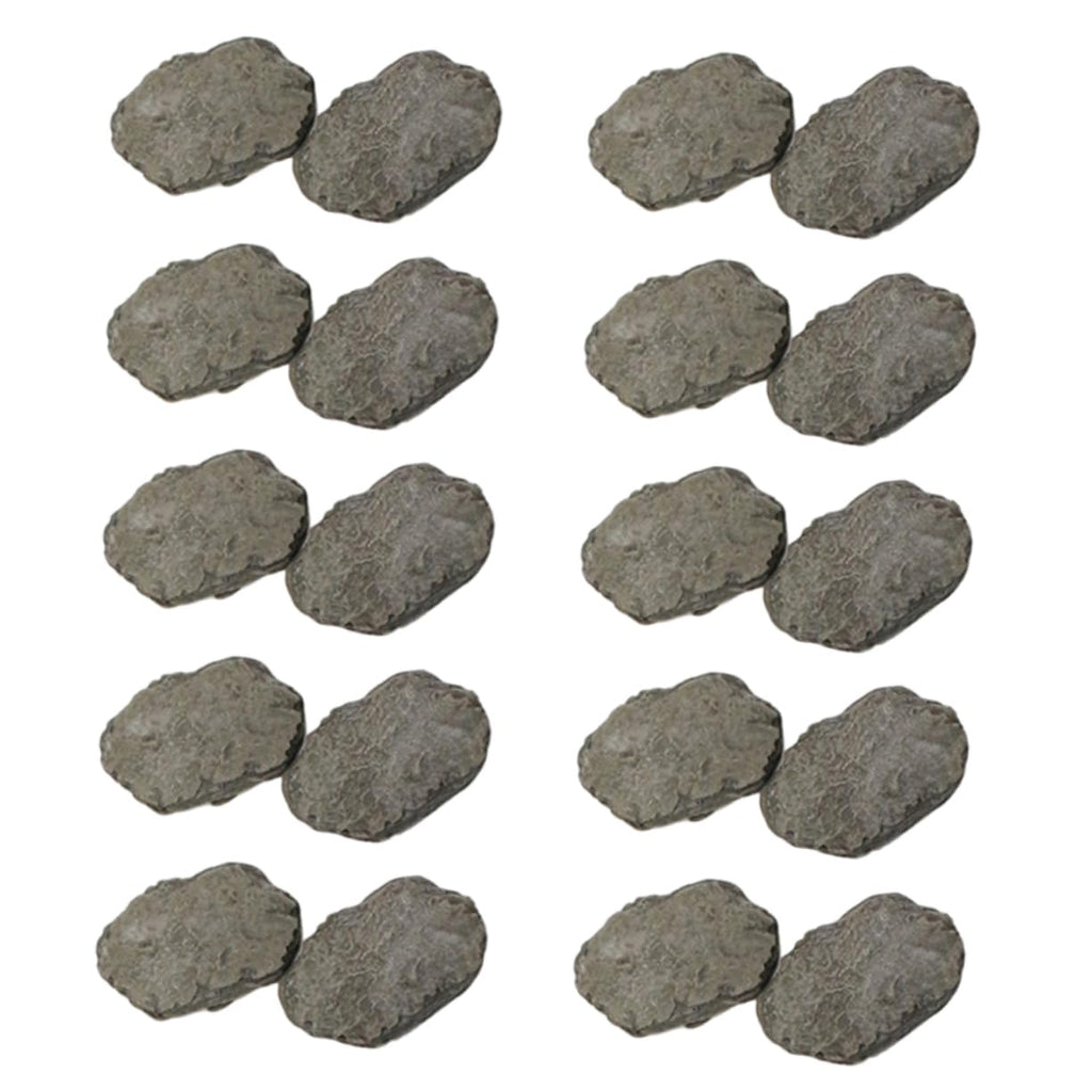 20PCS Miniature Stepping Stone Set for Fairy Garden Decor DIY Bonsai Micro Landscape Accessories Resin Rock Decorations for Garden Pathways and Aquarium Ornaments