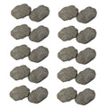 20PCS Miniature Stepping Stone Set for Fairy Garden Decor DIY Bonsai Micro Landscape Accessories Resin Rock Decorations for Garden Pathways and Aquarium Ornaments