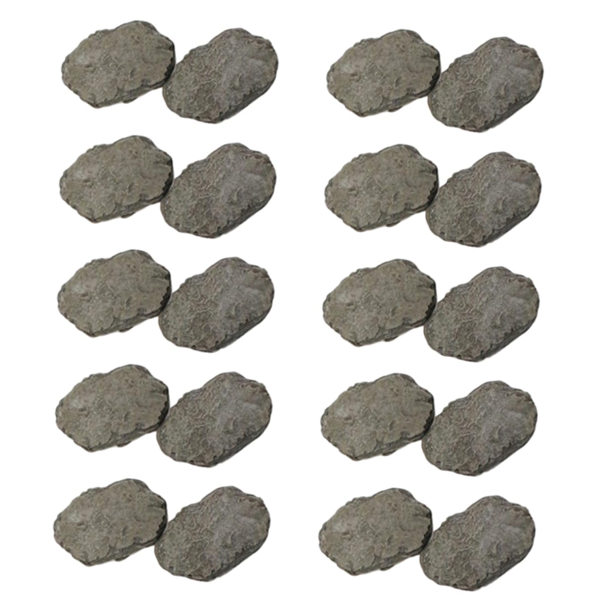 20PCS Miniature Stepping Stone Set for Fairy Garden Decor DIY Bonsai Micro Landscape Accessories Resin Rock Decorations for Garden Pathways and Aquarium Ornaments