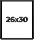 26x30 Shadow Box Frame Black | 1 Inch Deep Solid Wood Shadowbox Display Frame | UV Resistant Acrylic Plexiglass, Acid Free Backing, and Hanging Hardware | Dugan Picture Frame Style