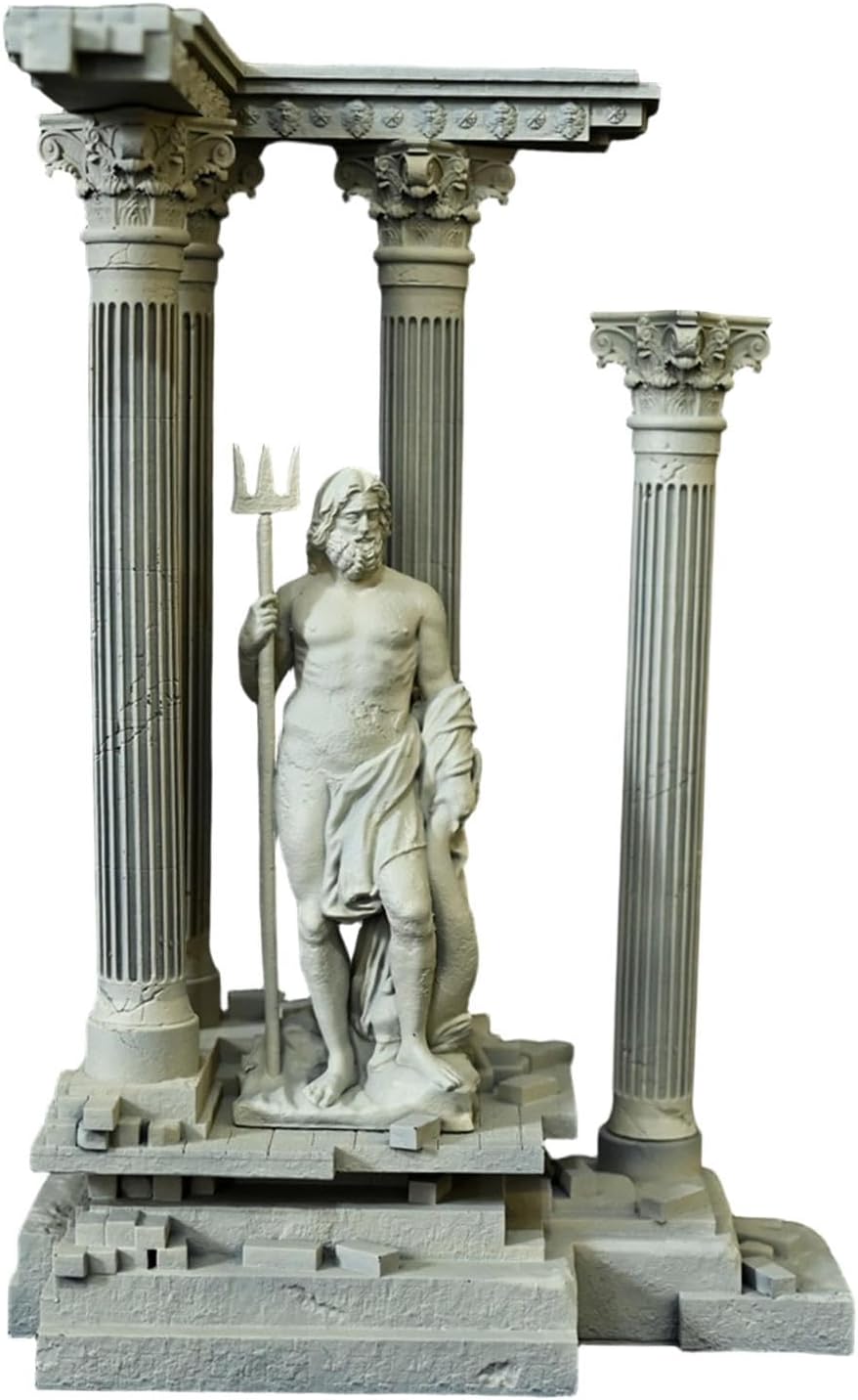 Roman Column Decoration Resin Small Aquarium Decoration Roman Ruins Ornament Set C