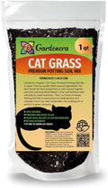 Gardenera Premium Cat Grass Potting Mix - Provide Your Feline Friend with a Natural and Nutritious Snack - 1 Quart