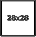 28x28 Shadow Box Frame Black | 1 Inch Deep Solid Wood Shadowbox Display Frame | UV Resistant Acrylic Plexiglass, Acid Free Backing, and Hanging Hardware | Dugan Picture Frame Style