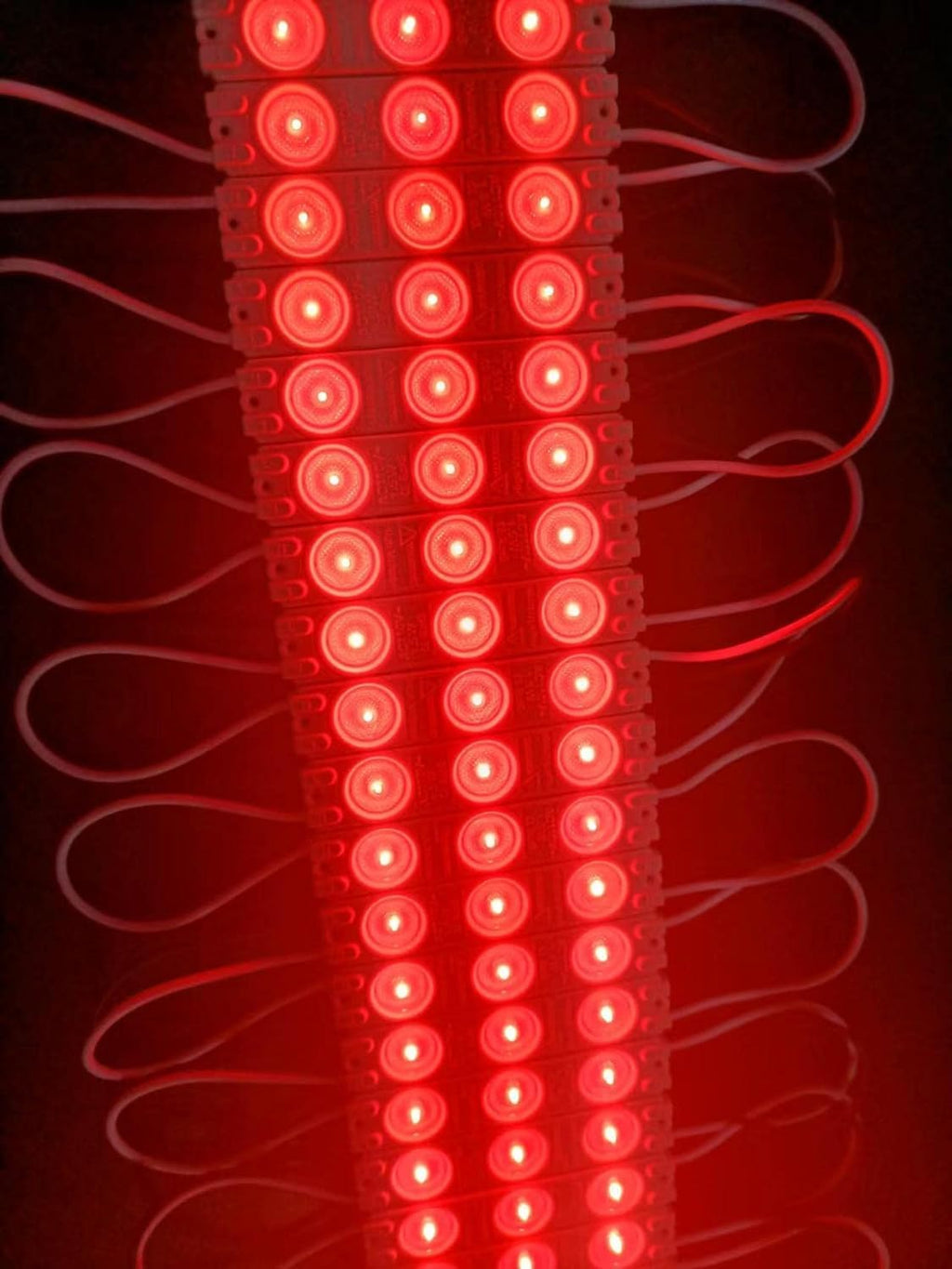 Q QINGCHEN 110V AC 3.0W Red LED Module Strip Decorative Light for Letter Sign Advertising Signs with Tape Adhesive Backside (80pcs Pack,Red)