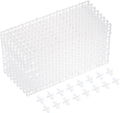 uxcell 8Pcs Aquarium Fish Tank Divider, 12x6 Inch Plastic Egg Crate Light Diffuser Grid Filter Bottom Partition Separator with Sucker Clips and Suction Cups for Aquarium, Clear