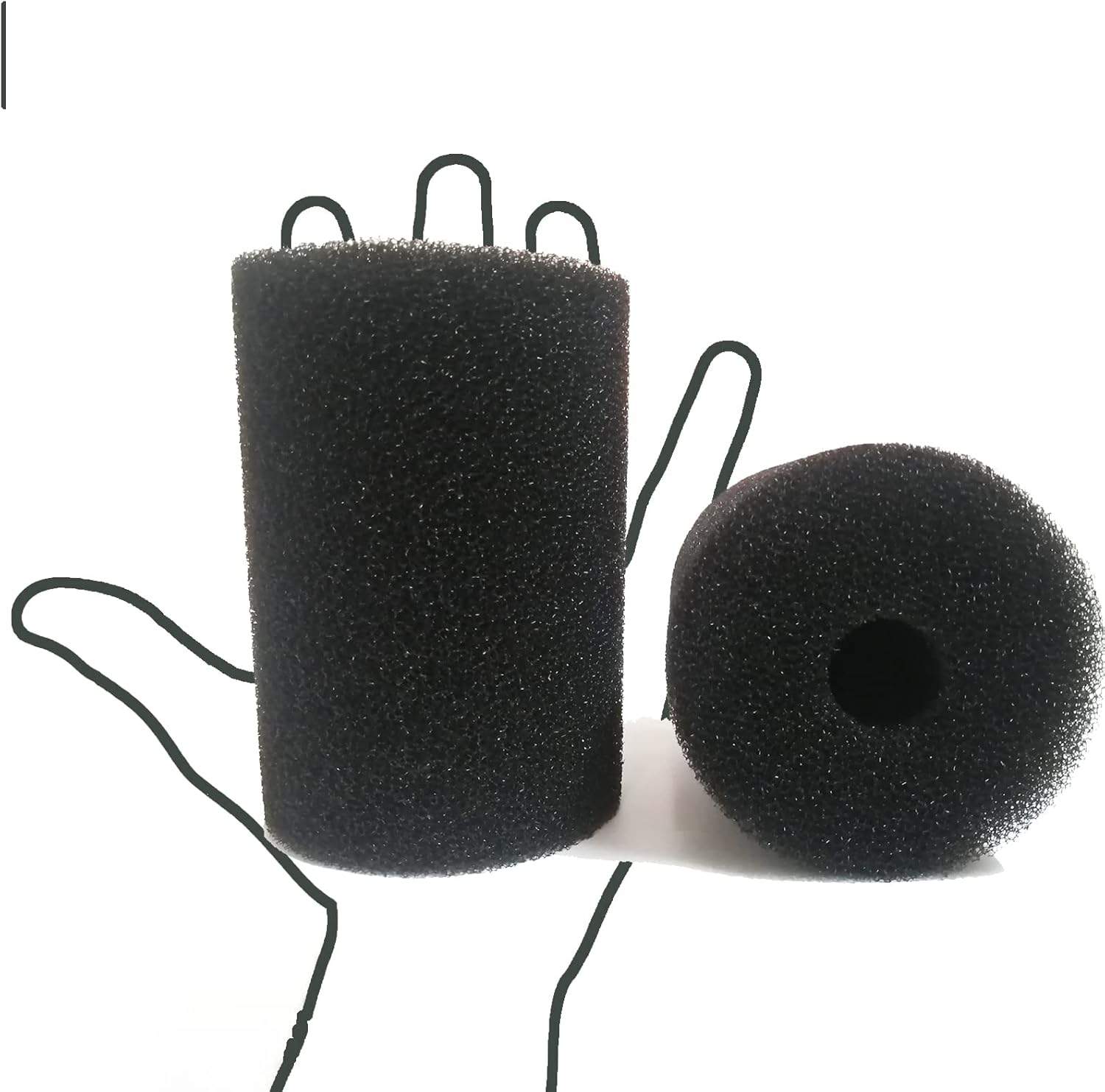 X-Large Foam Filter Sponges for Aquaclear 70/110 Overflow Filter Box Intake Round 5.91" x 4.13" Pre-Filter Pond, Aquarium, Freshwater
