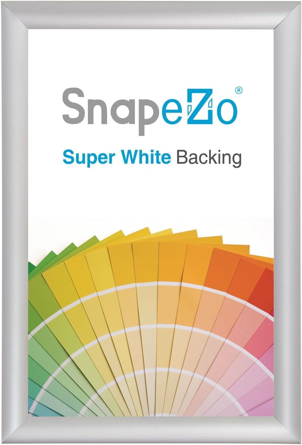 SnapeZo Photo Frame 17x19, Silver, 1.25 Inch Aluminum Profile, Front-Loading Snap Frame, Wall Mounting, Professional Series