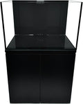 120G-GO 120 Gallon SC Aquariums 48x24x24 12mm Plug N Play System with Maple Black Wood Cabinet