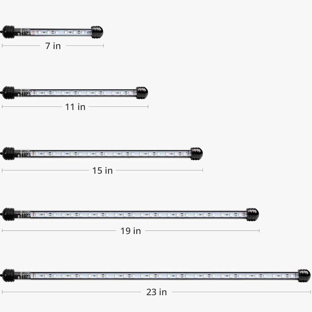NICREW LED Aquarium Light, 15 Inches Submersible Fish Tank Light, Waterproof Underwater Light with Multicolor Option