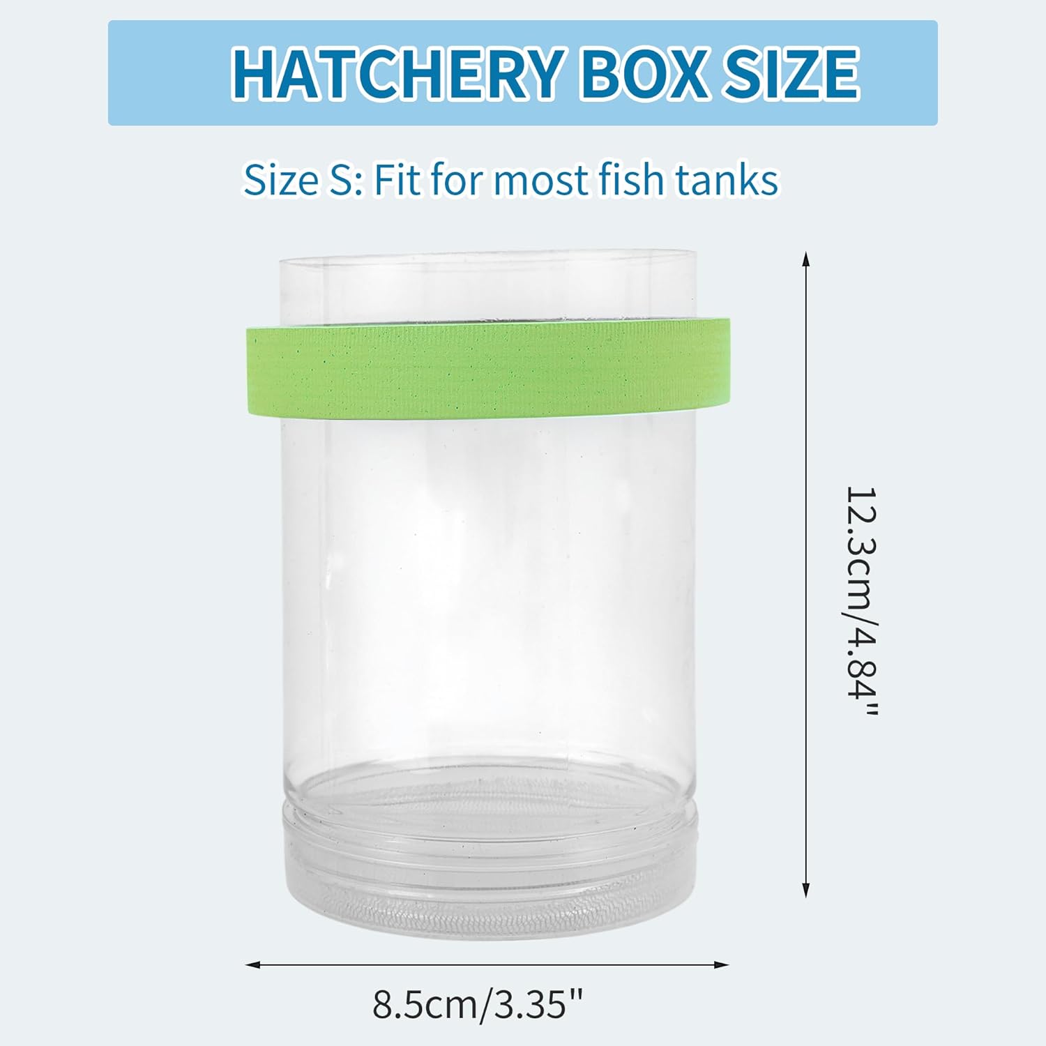 Suspensions Breeder Box, Floating Mesh Isolation Fish Tank Separator Set, Ideal for Aquatic Pets, Small, Green, 1 Set