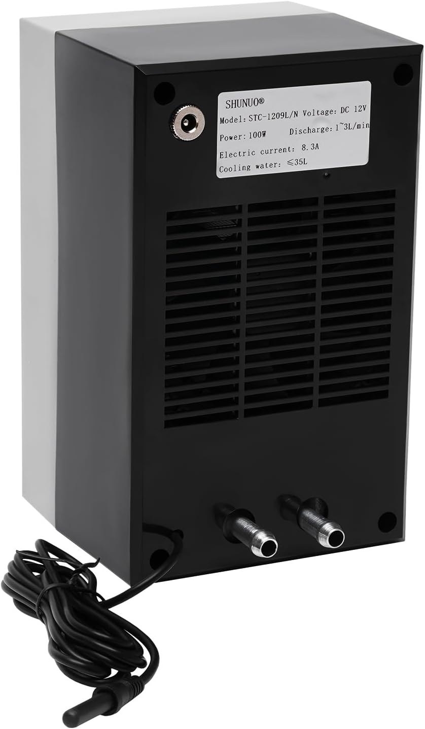 Aquarium Chiller 1/8HP 7.93Gal 30L Fish Tank Water Cooler, Quiet Hydroponic Water Chiller Cooling System with LED Display, Water Pump for Axolotl Coral Jellyfish, Seawater & Fresh Water