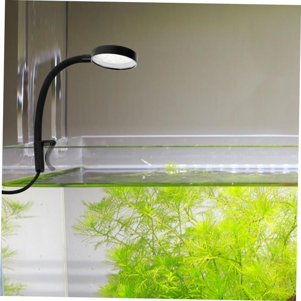 NUOBESTY 2pcs Compact Clamp Aquarium LED Light USB Type Fish Tank Lamp for Freshwater Tanks Mini LED Lamp with Easy Installation Lightweight Pink and Black