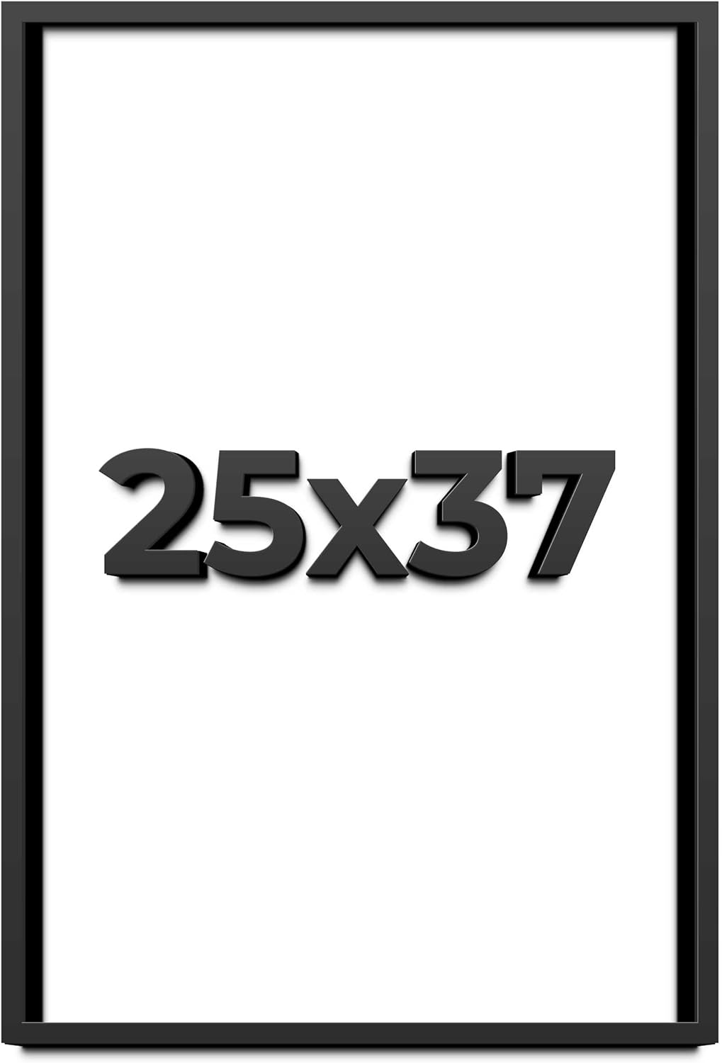 25x37 Shadow Box Frame Black | 1 Inch Deep Solid Wood Shadowbox Display Frame | UV Resistant Acrylic Plexiglass, Acid Free Backing, and Hanging Hardware | Dugan Picture Frame Style