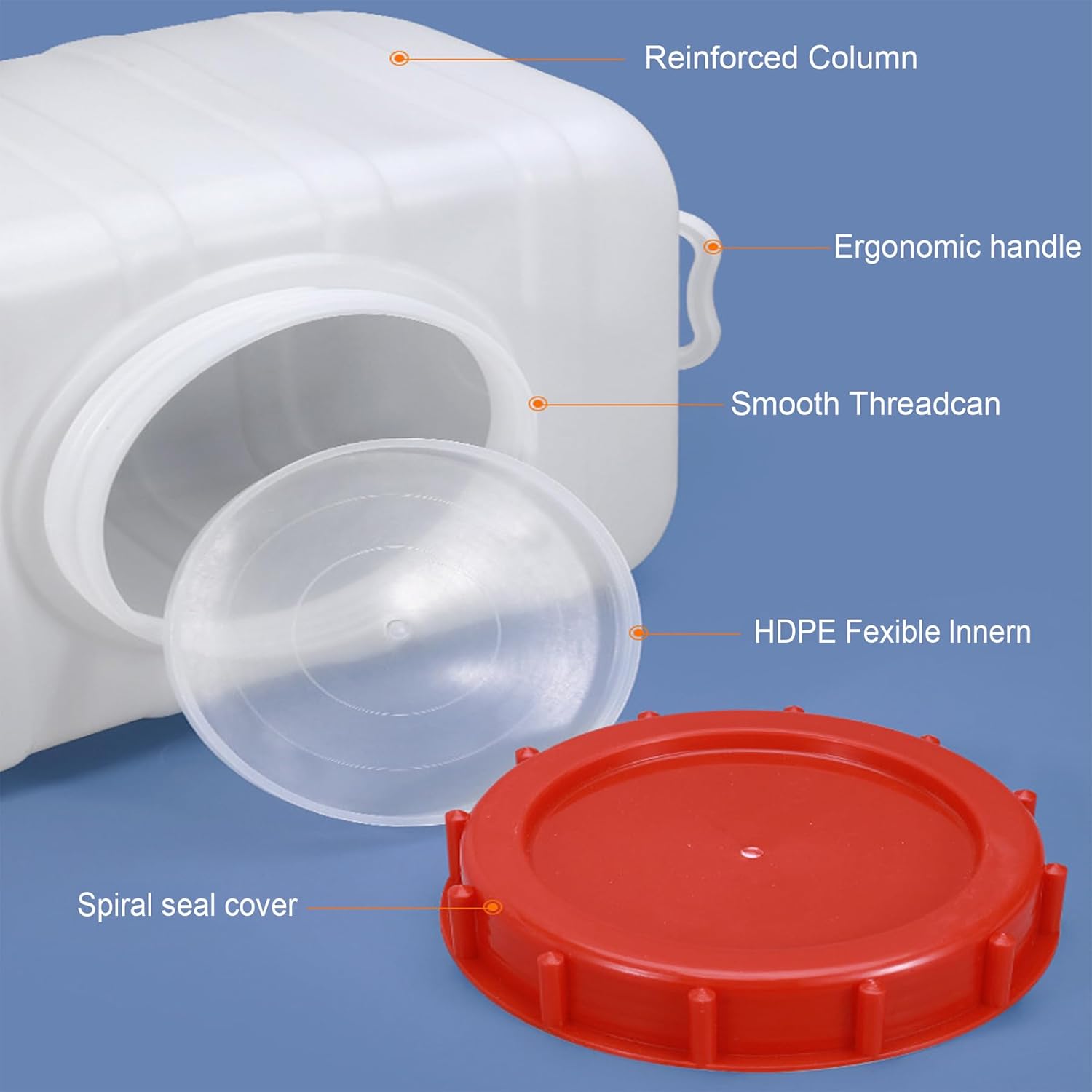 53 Gallon Water Storage Container with 3M Water Pipe, Portable Plastic Water Carrier Large Capacity Water Tank Thick Water Dispenser for Household Outdoor Camping RV Self-Driving(Size:200L/52.8Gallon)