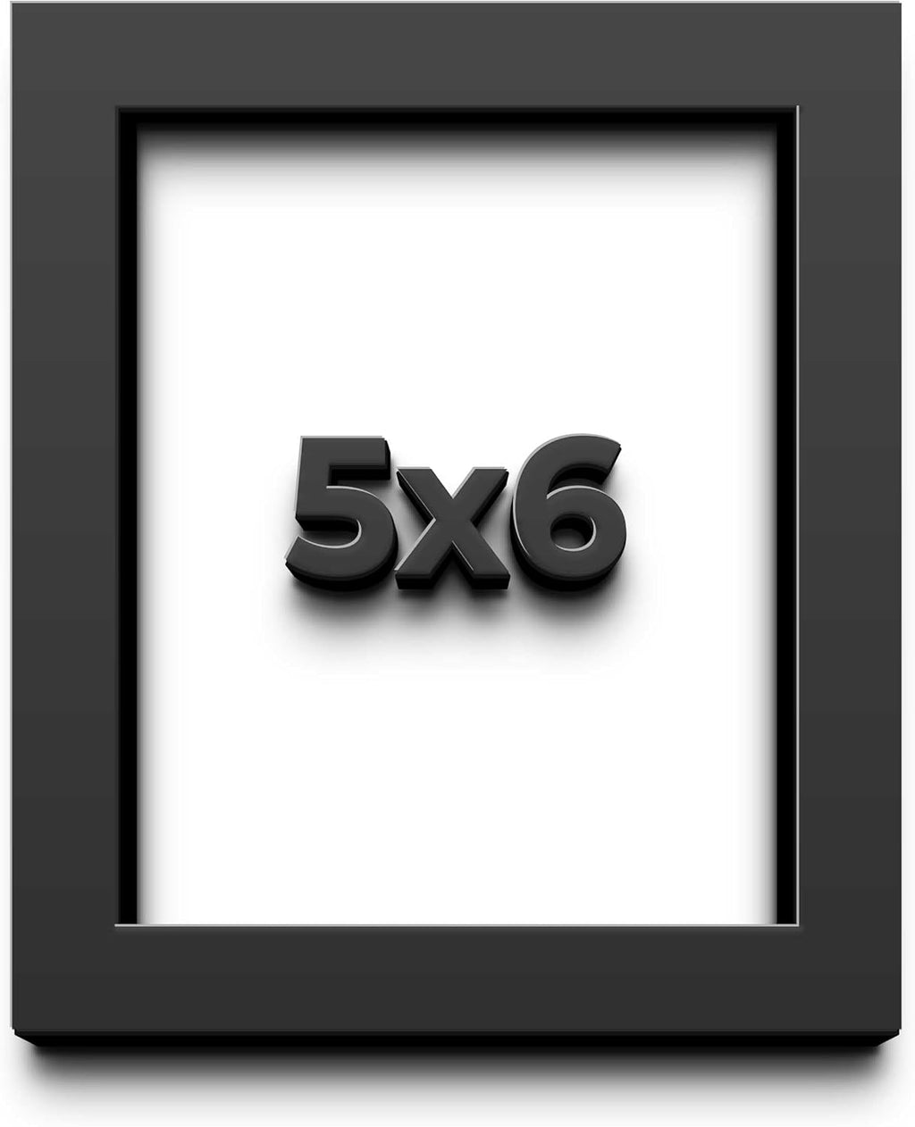 5x6 in Shadow Box Frame Black | 1 Inch Deep Solid Wood Shadowbox Display | UV Resistant Acrylic Plexiglass, Acid Free Backing, and Hanging Hardware | Dugan Picture Frame Style