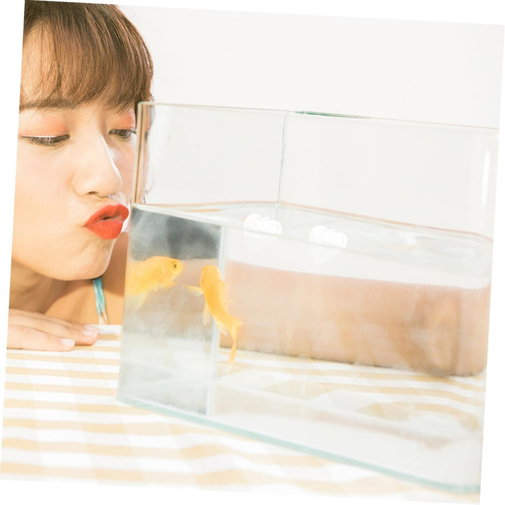 Mipcase 10pcs Floating Fish Tank Decorations Ornaments Heart-Shaped Floating Bubbles for Aquarium Aesthetic Stable Material for Fish Tank Decor
