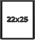 22x25 Shadow Box Frame Black | 1 Inch Deep Solid Wood Shadowbox Display Frame | UV Resistant Acrylic Plexiglass, Acid Free Backing, and Hanging Hardware | Dugan Picture Frame Style